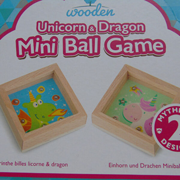 Wooden Unicorn and Dragon Mini Ball Game