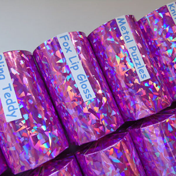 Pink Holographic Christmas Cracker