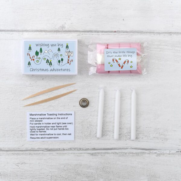Christmas Mini Marshmallow Toasting Kit (Produced in Great Britain)