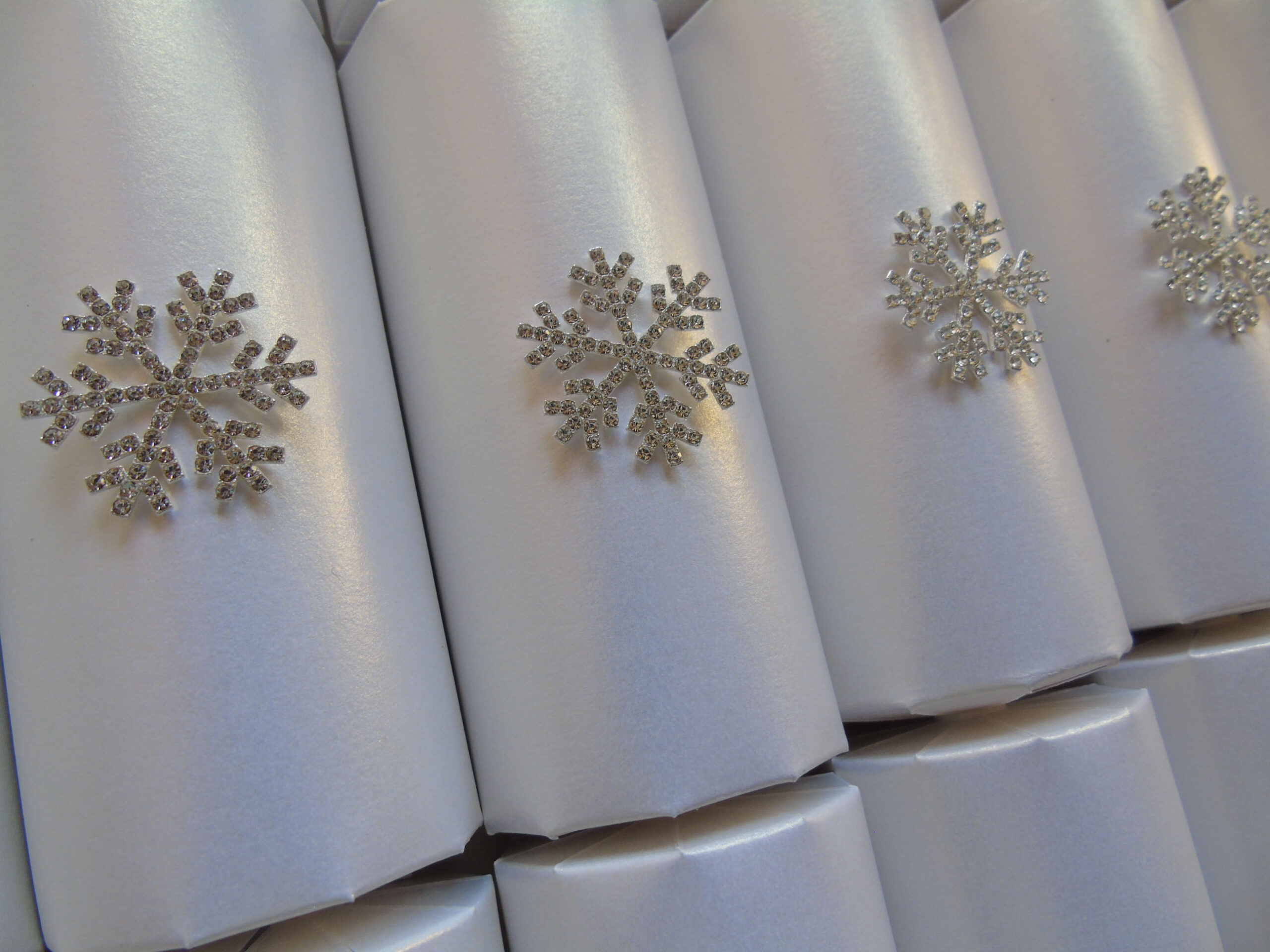 close up of the snowflake embellishment