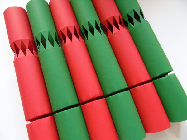 Fill Your Own Classic Red and Green Christmas Crackers