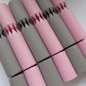 Fill Your Own Cool Pink and Grey Christmas Crackers
