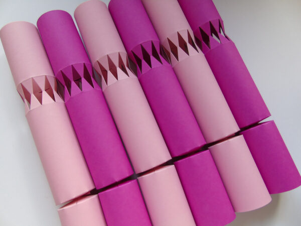 Fill Your Own Pretty in Pink Christmas Crackers