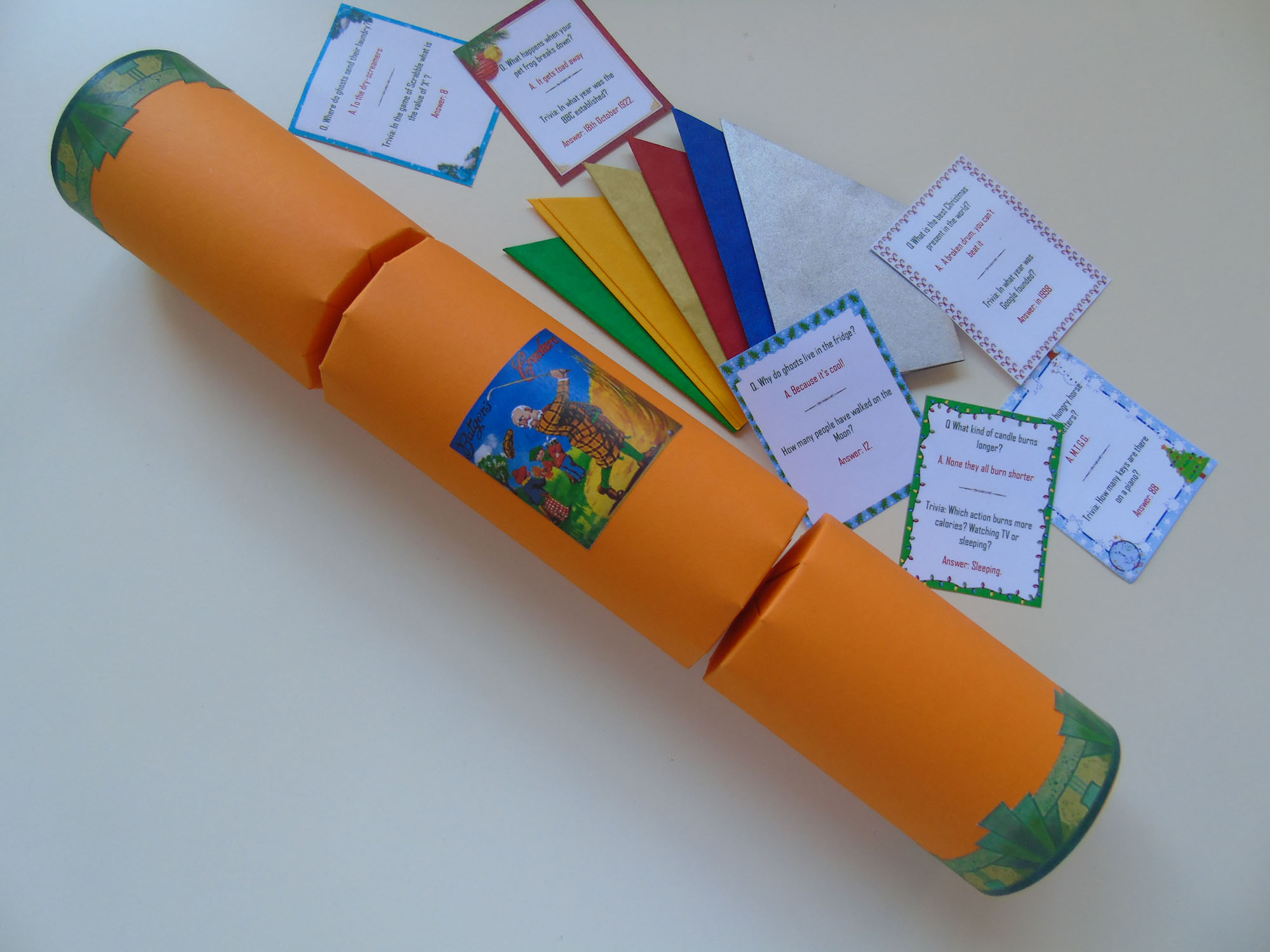 an Art Deco Crackers with Hats and Jokes