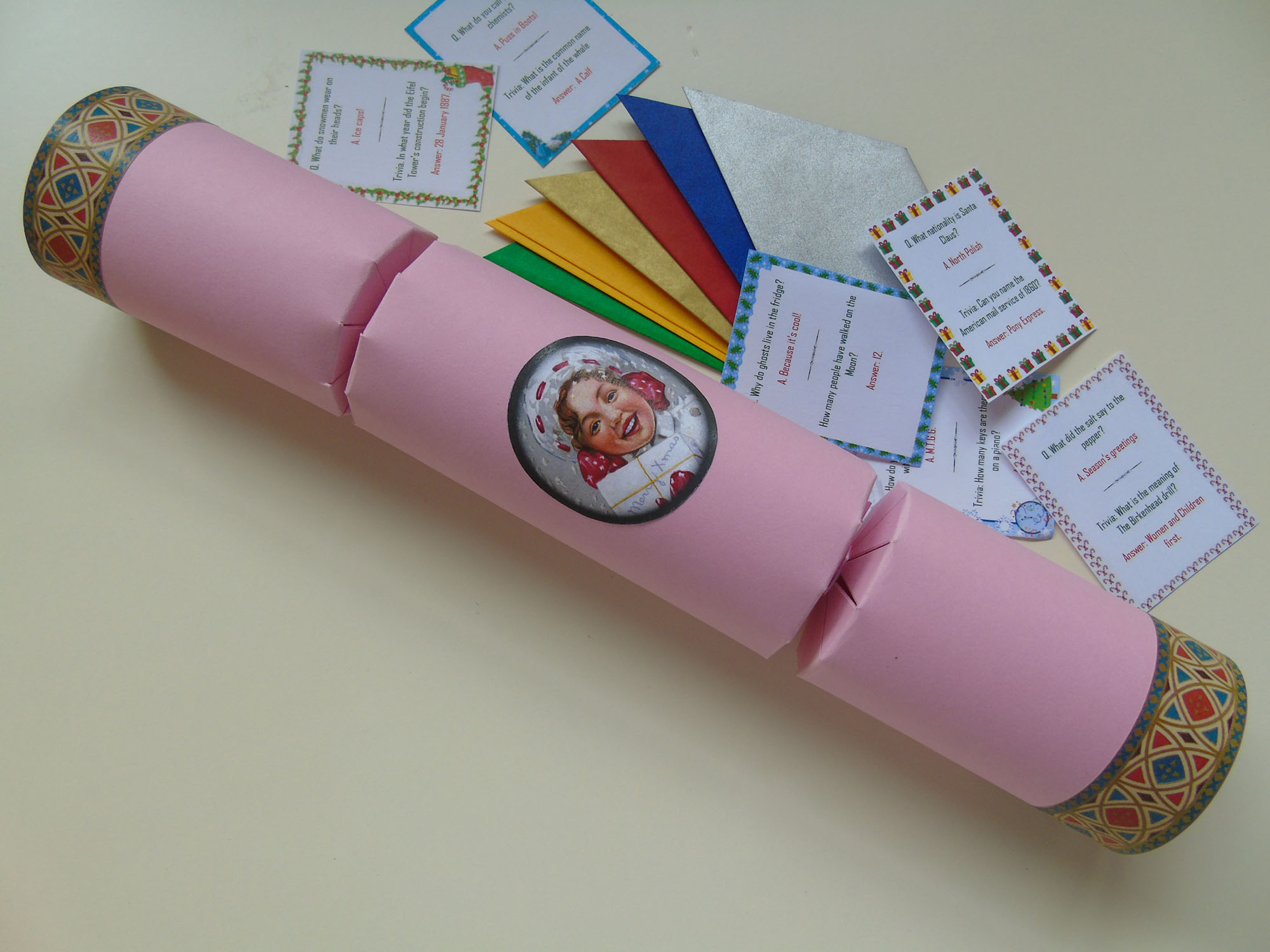 Single fill your own nostalgia cracker with hats and jokes