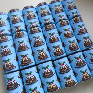 Six Christmas Pudding Christmas Crackers
