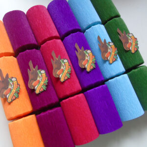 Six Red Robin Christmas Crackers